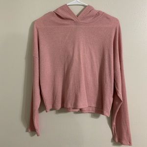 Forever 21 pink cropped hoodie